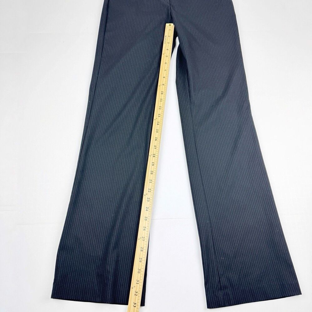 New York & Company Stretch Black Pinstripe Dress Pant Size 2 Tall - Picture 13 of 16